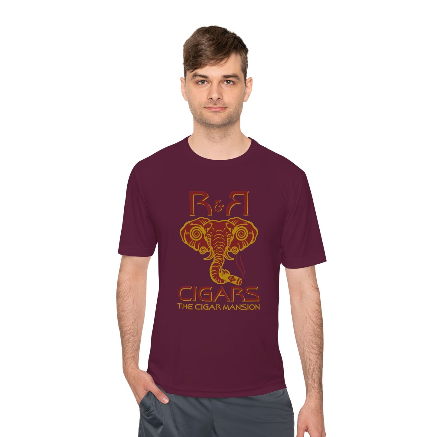 R&R Cigars Elephant Logo Moisture-Wicking Tee — The Cigar Mansion