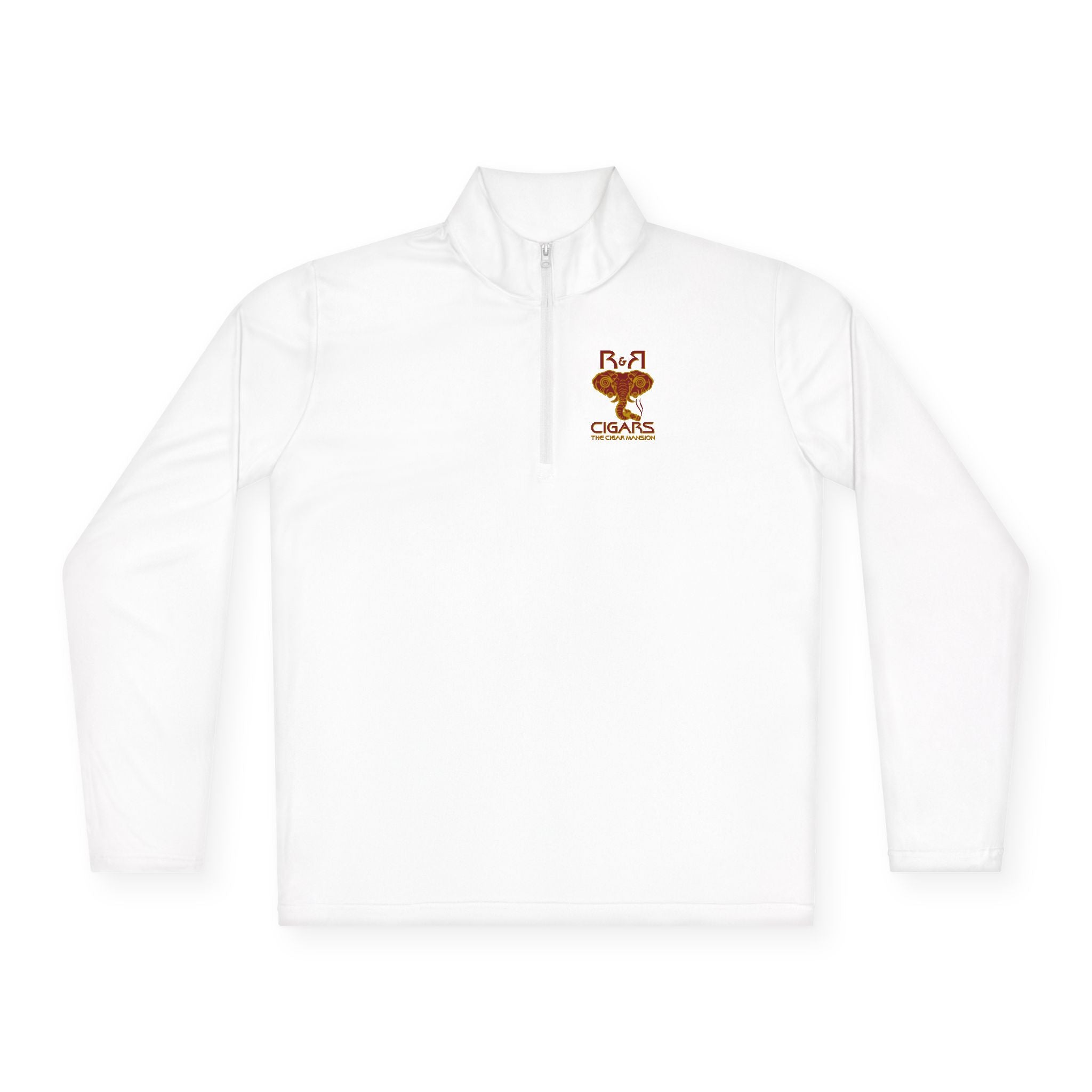 Quarter-Zip Pullover — Retro Bear 'Be Calm' Chest Graphic