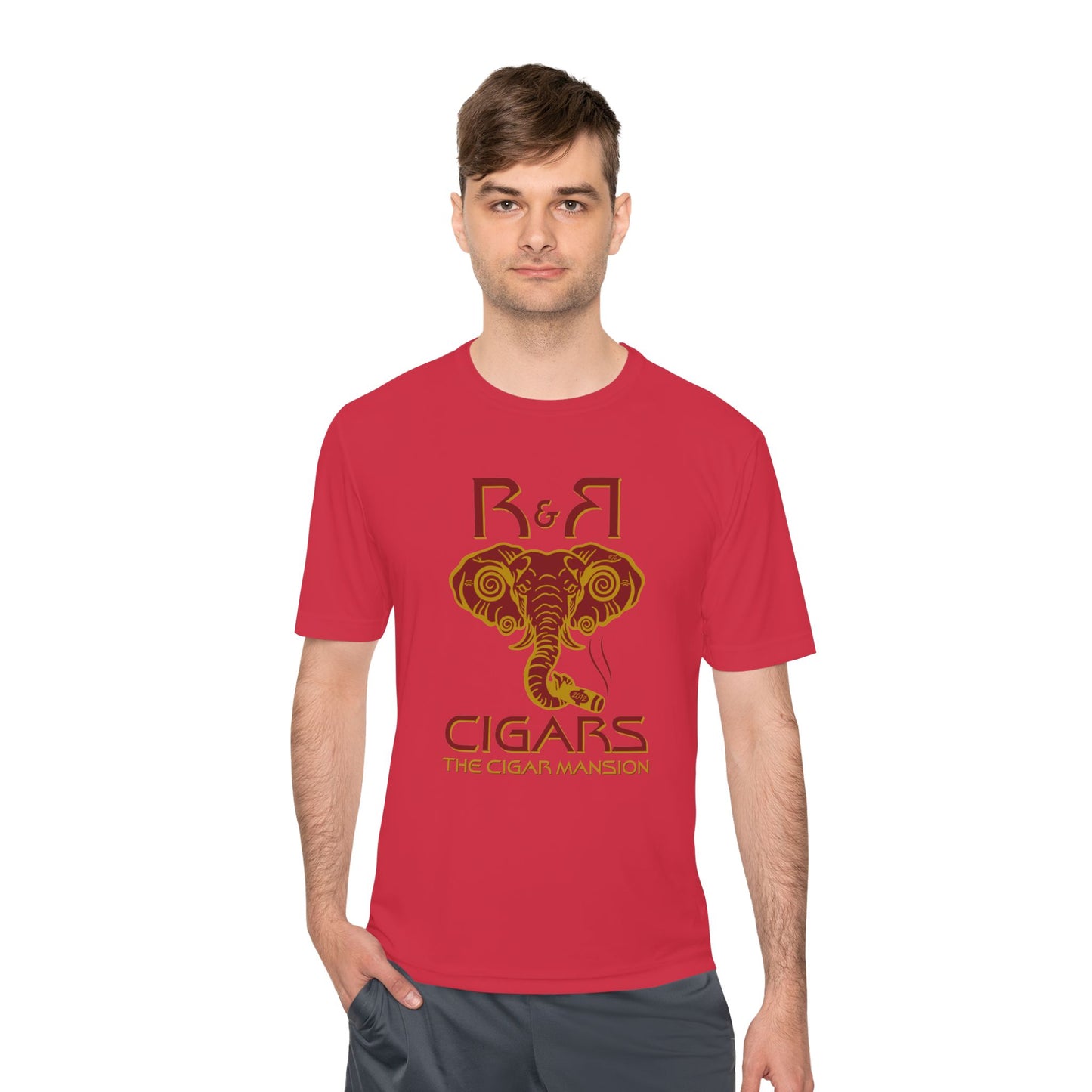R&R Cigars Elephant Logo Moisture-Wicking Tee — The Cigar Mansion