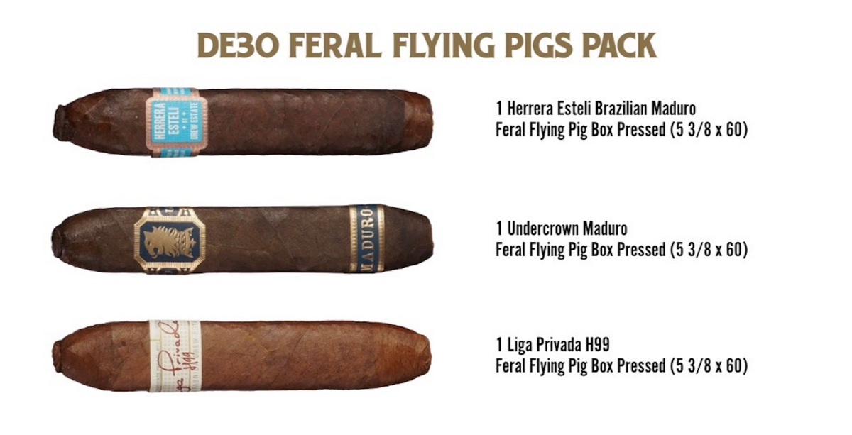 Drew Estate DE30 Feral Pig 3 Pack Sampler